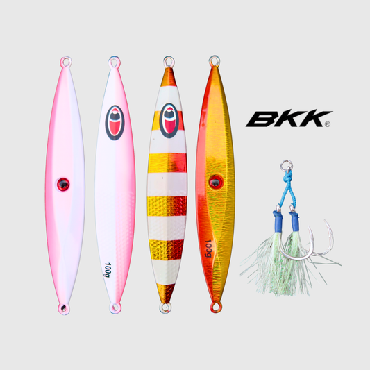 Slow Pitch Metal 'Plook' Fishing Jig Pre Rigged