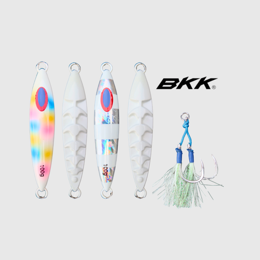 Slow Pitch Metal 'Scraggy' Fishing Jig Pre Rigged