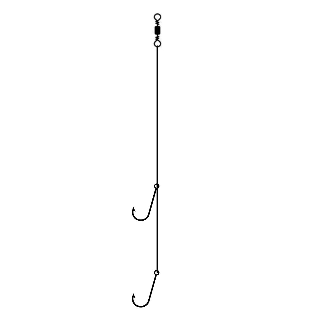 Snelled Running Fishing Bait Rigs