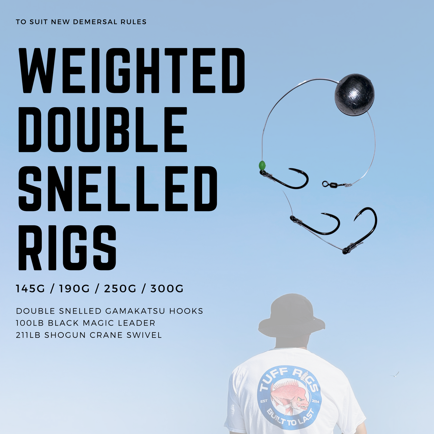 Weighted Double Snelled Demersal Bait Fishing Rig