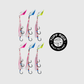 Bottom Basher lures in Bluebone, Pink and Hi Viz