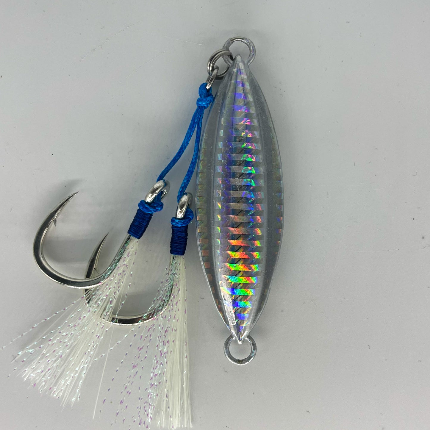 Slow Pitch Metal 'Nugget' Fishing Jig Pre Rigged