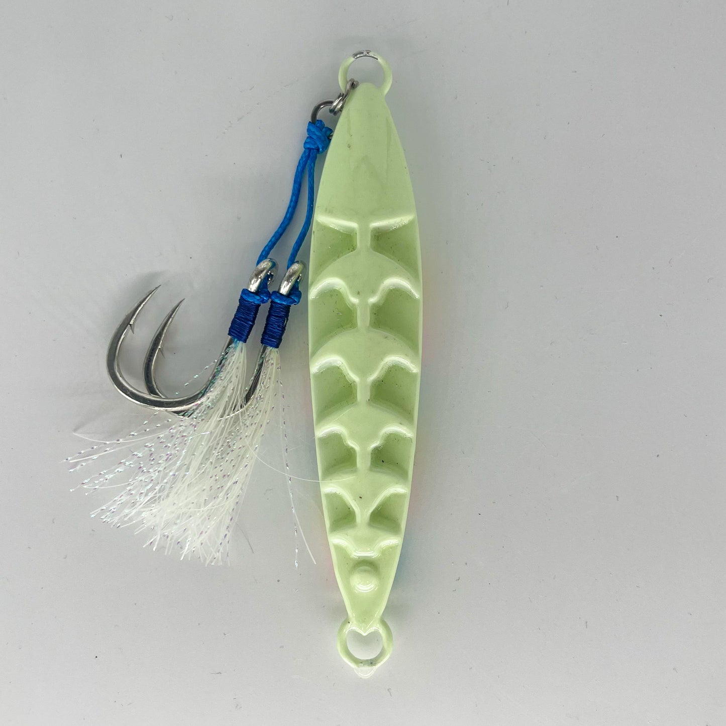 Slow Pitch Metal 'Scraggy' Fishing Jig Pre Rigged
