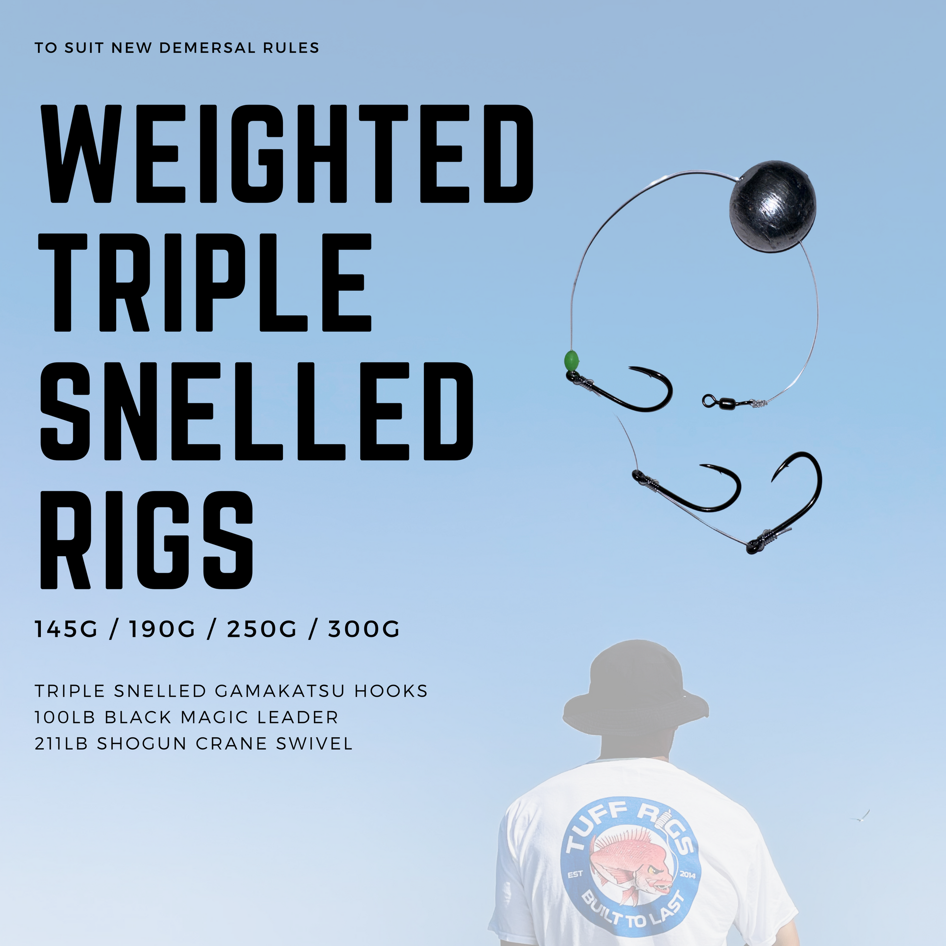 Weighted Triple Snelled Demersal Bait Fishing Rig – Tuff Rigs