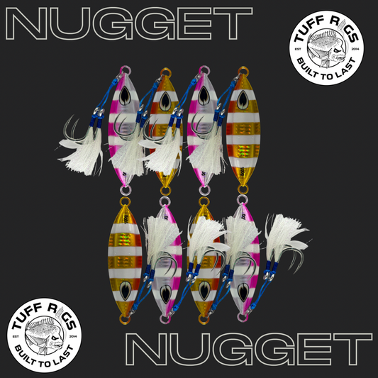 Slow Pitch Metal 'Nugget' Fishing Jig Pre Rigged