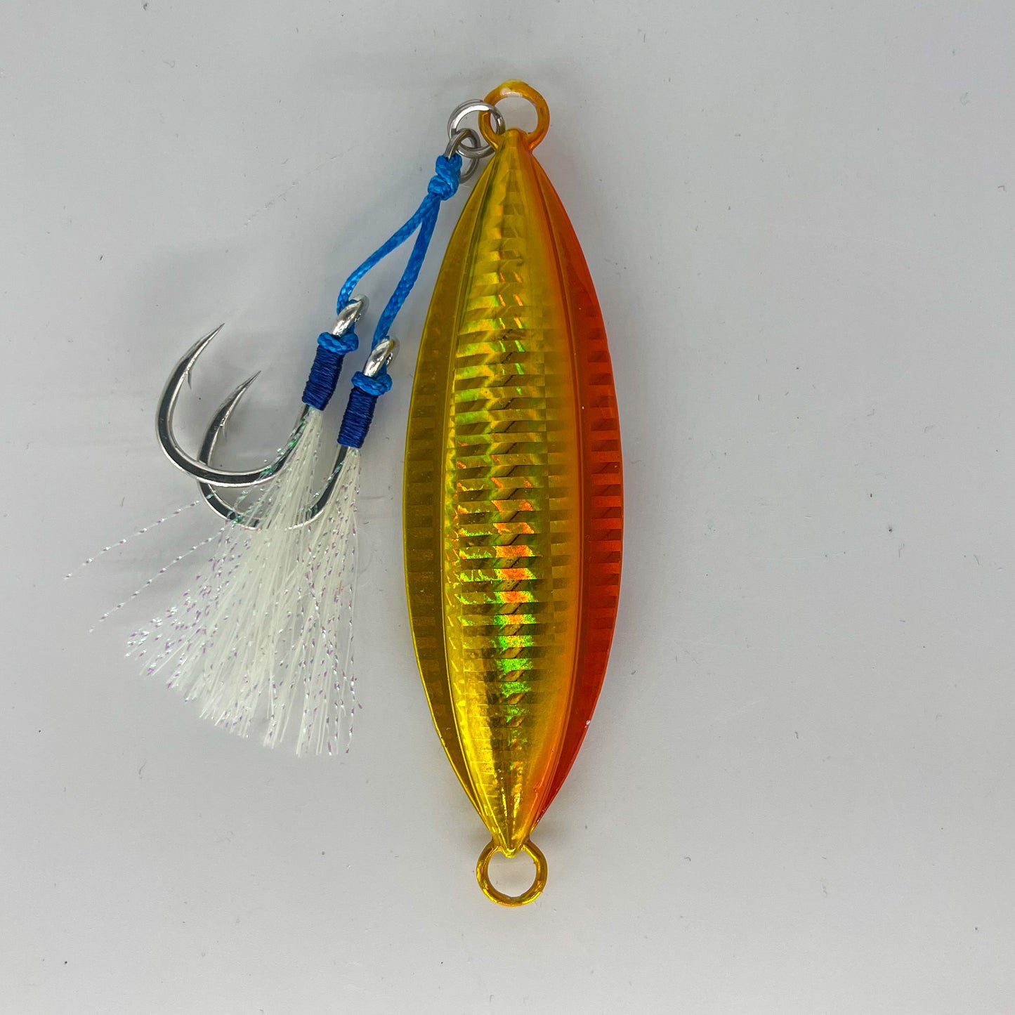 Slow Pitch Metal 'Nugget' Fishing Jig Pre Rigged